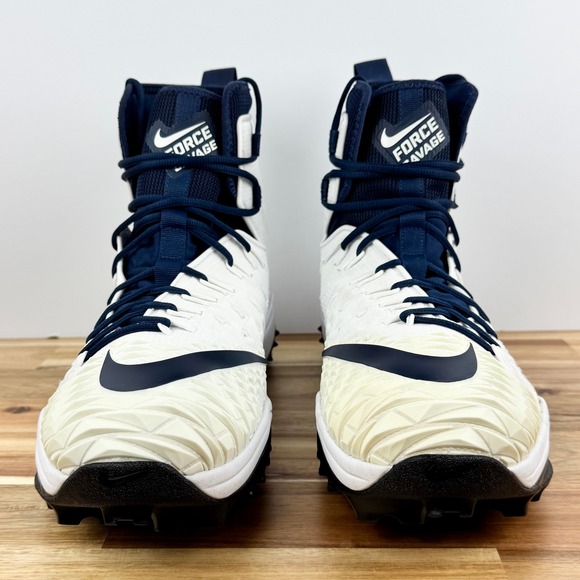 Nike Force Savage Pro 2 Football Cleats‎ High Top White Navy Mens 14 Wide main image 6